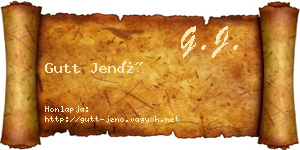Gutt Jenő névjegykártya